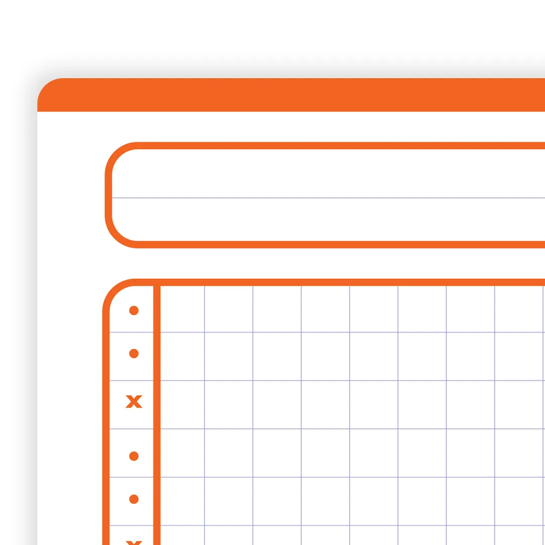 Cuaderno Profesional Cosido Cuadro grande punto guía 100 Hojas margen según portada - Imagen 2