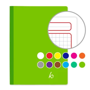 Cuaderno Profesional Cosido Cuadro grande 100 Hojas margen rojo