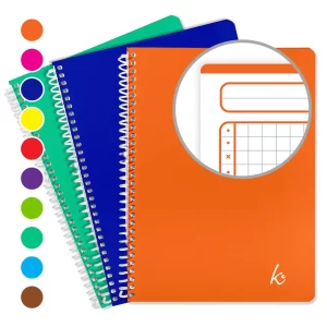 Cuaderno Profesional Espiral Cuadro chico punto guía 100 Hojas margen según portada